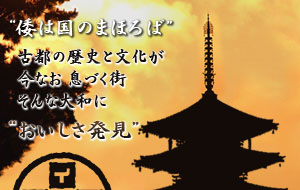 “倭は国のまほろば” 古都の歴史と文化が 今なお息づく街 そんな大和に “おいしさ発見”